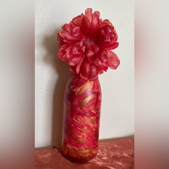 Hand Crafted Blossoms&Petals Of Mystique GypsyBottle&Pillow Set - Picture 3 of 11